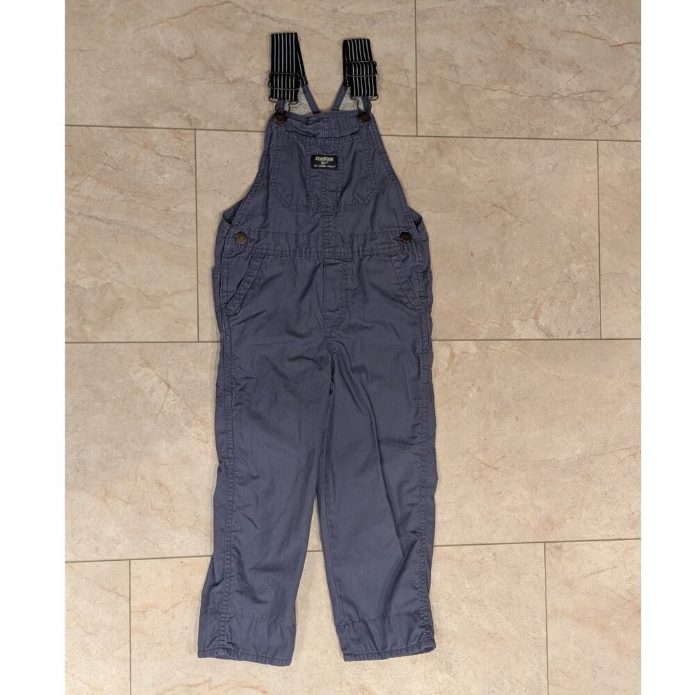 Vintage Oshkosh B'gosh Vestbak Boys Blue‎ Overalls Waving Walrus 5T